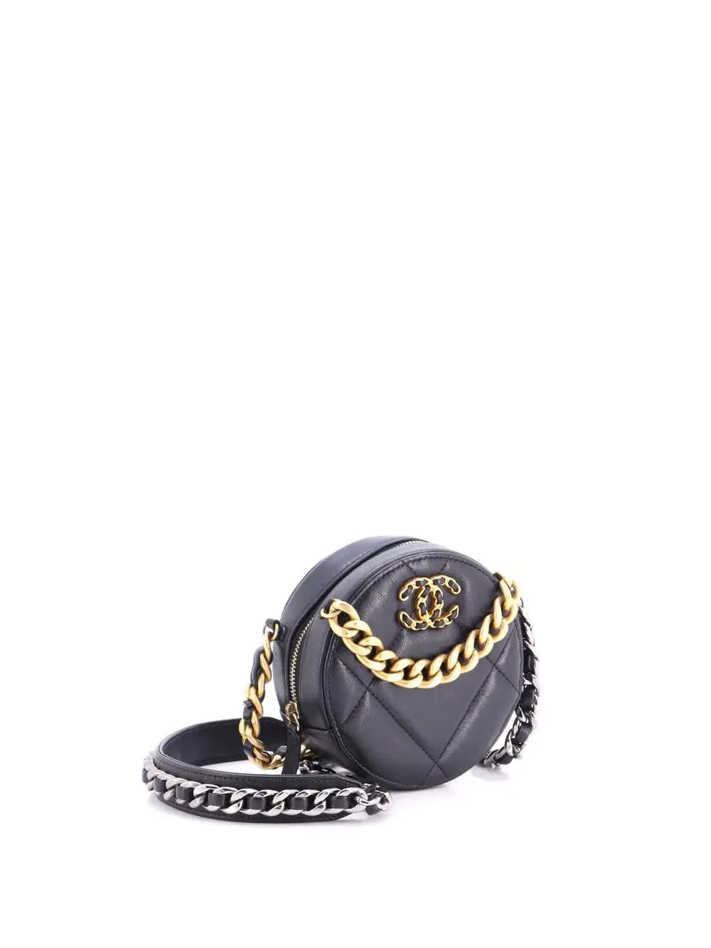 Chanel 19 Round Clutch With Chain #289089C27B
